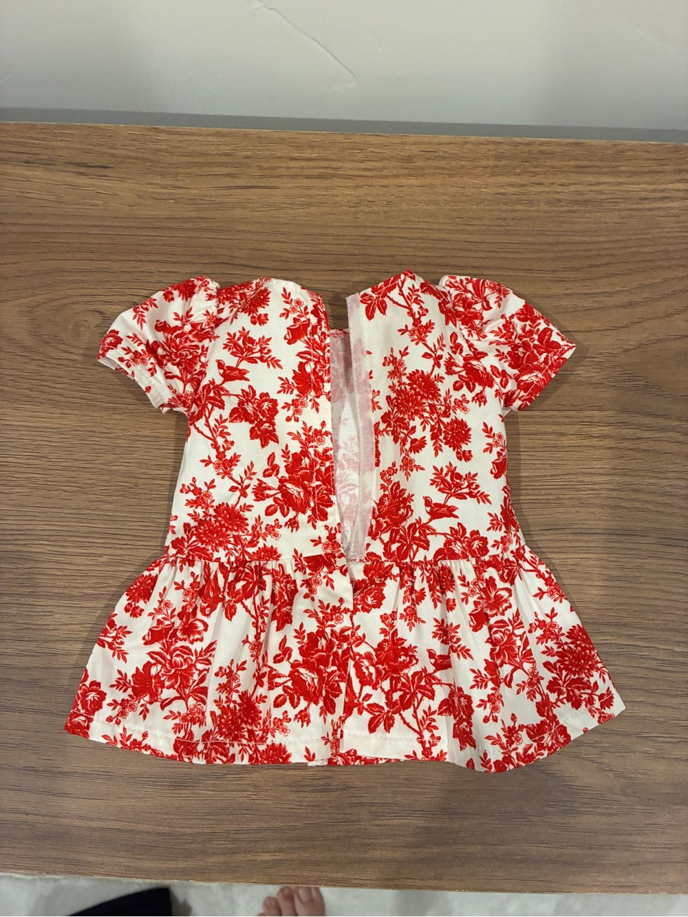 American Girl x Janie and Jack Red Floral Toile Dress for Dolls - Picture 5 of 6
